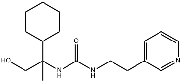 Urea, N-(1-cyclohexyl-2-hydroxy-1-methylethyl)-N'-[2-(3-pyridinyl)ethyl]- Structural