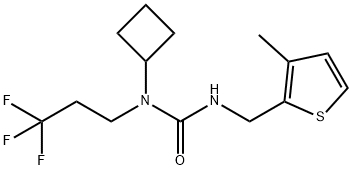 Urea, N-cyclobutyl-N'-[(3-methyl-2-thienyl)methyl]-N-(3,3,3-trifluoropropyl)- Structural