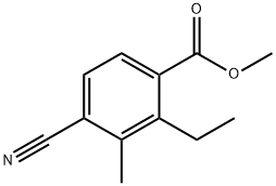Benzoic acid, 4-cyano-2-ethyl-3-methyl-, methyl ester Structural