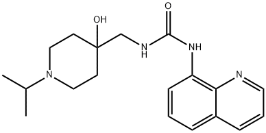 Urea, N-[[4-hydroxy-1-(1-methylethyl)-4-piperidinyl]methyl]-N'-8-quinolinyl- Structural