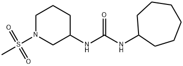 Urea, N-cycloheptyl-N'-[1-(methylsulfonyl)-3-piperidinyl]- Structural