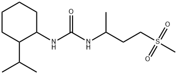 Urea, N-[2-(1-methylethyl)cyclohexyl]-N'-[1-methyl-3-(methylsulfonyl)propyl]- Structural