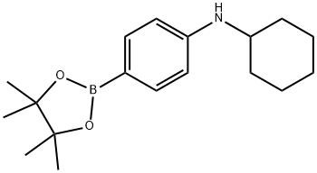 N-cyclohexyl-4-(4,4,5,5-tetramethyl-1,3,2-dioxaborolan-2-yl)aniline Structural