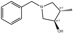 trans-1-Benzyl-4-methyl-pyrrolidin-3-ol Structural