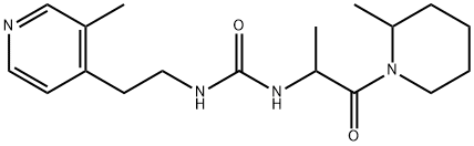 Urea, N-[1-methyl-2-(2-methyl-1-piperidinyl)-2-oxoethyl]-N'-[2-(3-methyl-4-pyridinyl)ethyl]- Structural