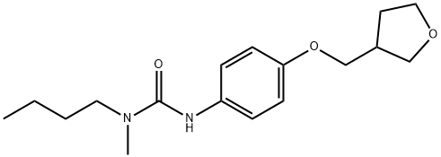 Urea, N-butyl-N-methyl-N'-[4-[(tetrahydro-3-furanyl)methoxy]phenyl]- Structural