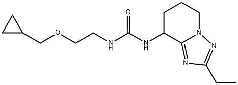 Urea, N-[2-(cyclopropylmethoxy)ethyl]-N'-(2-ethyl-5,6,7,8-tetrahydro[1,2,4]triazolo[1,5-a]pyridin-8-yl)- Structural
