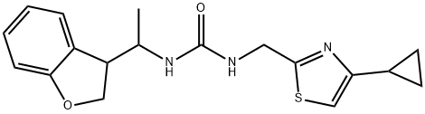 Urea, N-[(4-cyclopropyl-2-thiazolyl)methyl]-N'-[1-(2,3-dihydro-3-benzofuranyl)ethyl]- Structural