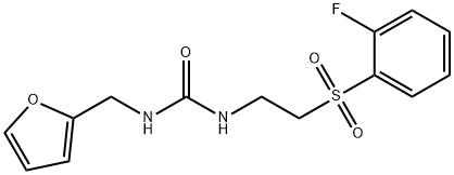 Urea, N-[2-[(2-fluorophenyl)sulfonyl]ethyl]-N'-(2-furanylmethyl)- Structural