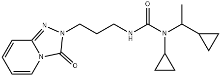 Urea, N-cyclopropyl-N-(1-cyclopropylethyl)-N'-[3-(3-oxo-1,2,4-triazolo[4,3-a]pyridin-2(3H)-yl)propyl]- Structural