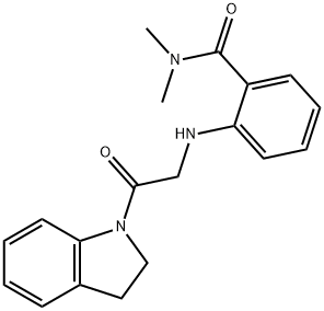 Benzamide, 2-[[2-(2,3-dihydro-1H-indol-1-yl)-2-oxoethyl]amino]-N,N-dimethyl- Structural