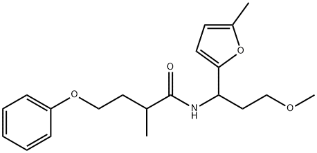 Butanamide, N-[3-methoxy-1-(5-methyl-2-furanyl)propyl]-2-methyl-4-phenoxy- Structural