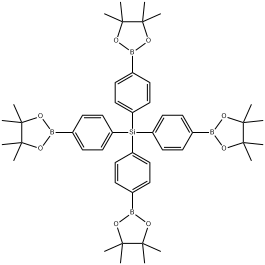tetrakis(4-(4,4,5,5-tetramethyl-1,3,2-dioxaborolan-2-yl)phenyl)silane Structural