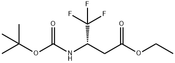 ethyl (S)-3-((tert-butoxycarbonyl)amino)-4,4,4-trifluorobutanoate Structural
