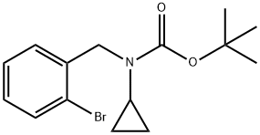 tert-Butyl N-[(2-bromophenyl)methyl]-N-cyclopropylcarbamate Structural