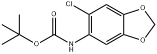 tert-butyl N-(6-chloro-1,3-dioxaindan-5-yl)carbamate Structural