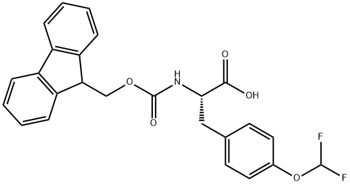 3-[4-(difluoromethoxy)phenyl]-2-({[(9H-fluoren-9-yl)methoxy]carbonyl}amino)propanoic acid Structural