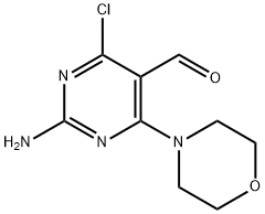 2-AMINO-4-CHLORO-6-MORPHOLIN-4-YLPYRIMIDINE-5-CARBALDEHYDE Structural