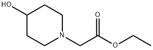 ethyl 2-(4-hydroxypiperidin-1-yl)acetate Structural