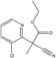 ethyl 2-(3-chloropyridin-2-yl)-2-cyano-2-methylacetate Structural