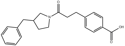 Benzoic acid, 4-[3-oxo-3-[3-(phenylmethyl)-1-pyrrolidinyl]propyl]- Structural