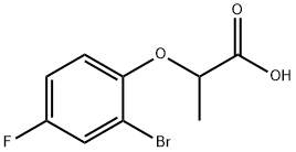 2-(2-bromo-4-fluorophenoxy)propanoic acid Structural