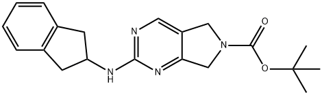 tert-butyl 2-((2,3-dihydro-1H-inden-2-yl)amino)-5,7-dihydro-6H-pyrrolo[3,4-d]pyrimidine-6-carboxylate Structural