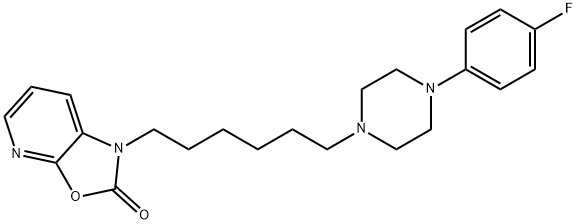 Oxazolo[5,4-b]pyridin-2(1H)-one, 1-[6-[4-(4-fluorophenyl)-1-piperazinyl]hexyl]- Structural