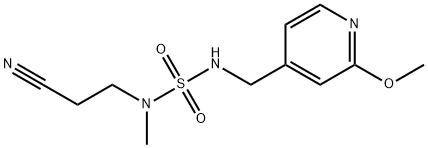 Sulfamide, N-(2-cyanoethyl)-N'-[(2-methoxy-4-pyridinyl)methyl]-N-methyl- Structural
