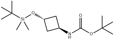 tert-butyl ((1r,3r)-3-((tert-butyldimethylsilyl)oxy)cyclobutyl)carbamate Structural