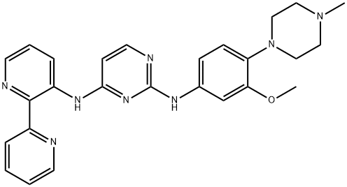 N4-([2,2-bipyridin]-3-yl)-N2-(3-methoxy-4-(4-methylpiperazin-1-yl)phenyl)pyrimidine-2,4-diamine Structural