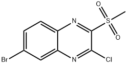 Quinoxaline, 6-bromo-3-chloro-2-(methylsulfonyl)- Structural