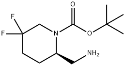 tert-butyl (R)-2-(aminomethyl)-5,5-difluoropiperidine-1-carboxylate Structural