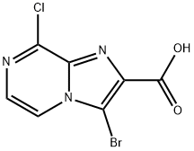 Imidazo[1,2-a]pyrazine-2-carboxylic acid, 3-bromo-8-chloro- Structural