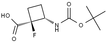 trans-2-{[(tert-butoxy)carbonyl]amino}-1-fluorocyclobutane-1-carboxylic acid Structural