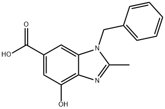 1-benzyl-4-hydroxy-2-methyl-1H-benzo[d]imidazole-6-carboxylic acid Structural