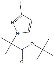 tert-Butyl 2-(3-iodo-1H-pyrazol-1-yl)-2-methylpropanoate Structural