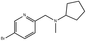 N-[(5-Bromopyridin-2-yl)methyl]-N-methylcyclopentanamine Structural