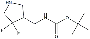 tert-butyl ((4,4-difluoropyrrolidin-3-yl)methyl)carbamate Structural