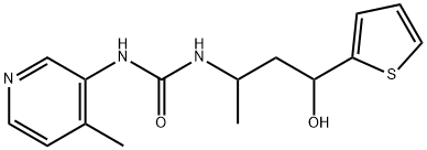 Urea, N-[3-hydroxy-1-methyl-3-(2-thienyl)propyl]-N'-(4-methyl-3-pyridinyl)- Structural