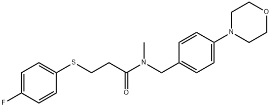 Propanamide, 3-[(4-fluorophenyl)thio]-N-methyl-N-[[4-(4-morpholinyl)phenyl]methyl]- Structural