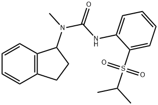 Urea, N-(2,3-dihydro-1H-inden-1-yl)-N-methyl-N'-[2-[(1-methylethyl)sulfonyl]phenyl]- Structural