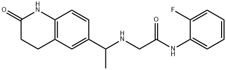 Acetamide, N-(2-fluorophenyl)-2-[[1-(1,2,3,4-tetrahydro-2-oxo-6-quinolinyl)ethyl]amino]- Structural