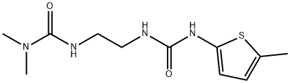 Urea, N,N-dimethyl-N'-[2-[[[(5-methyl-2-thienyl)amino]carbonyl]amino]ethyl]- Structural