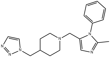 Piperidine, 1-[(2-methyl-1-phenyl-1H-imidazol-5-yl)methyl]-4-(1H-1,2,3-triazol-1-ylmethyl)- Structural