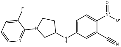 Benzonitrile, 5-[[1-(3-fluoro-2-pyridinyl)-3-pyrrolidinyl]amino]-2-nitro- Structural