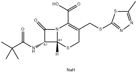 sodium (6R,7R)-3-(((5-methyl-1,3,4-thiadiazol-2-yl)thio)methyl)-8-oxo-7-pivalamido-5-thia-1-azabicyclo[4.2.0]oct-2-ene-2-carboxylate