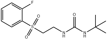 Urea, N-(1,1-dimethylethyl)-N'-[2-[(2-fluorophenyl)sulfonyl]ethyl]- Structural
