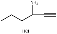 hex-1-yn-3-amine hydrochloride Structural