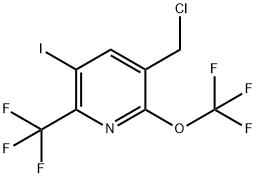 Pyridine, 3-(chloromethyl)-5-iodo-2-(trifluoromethoxy)-6-(trifluoromethyl)- Structural